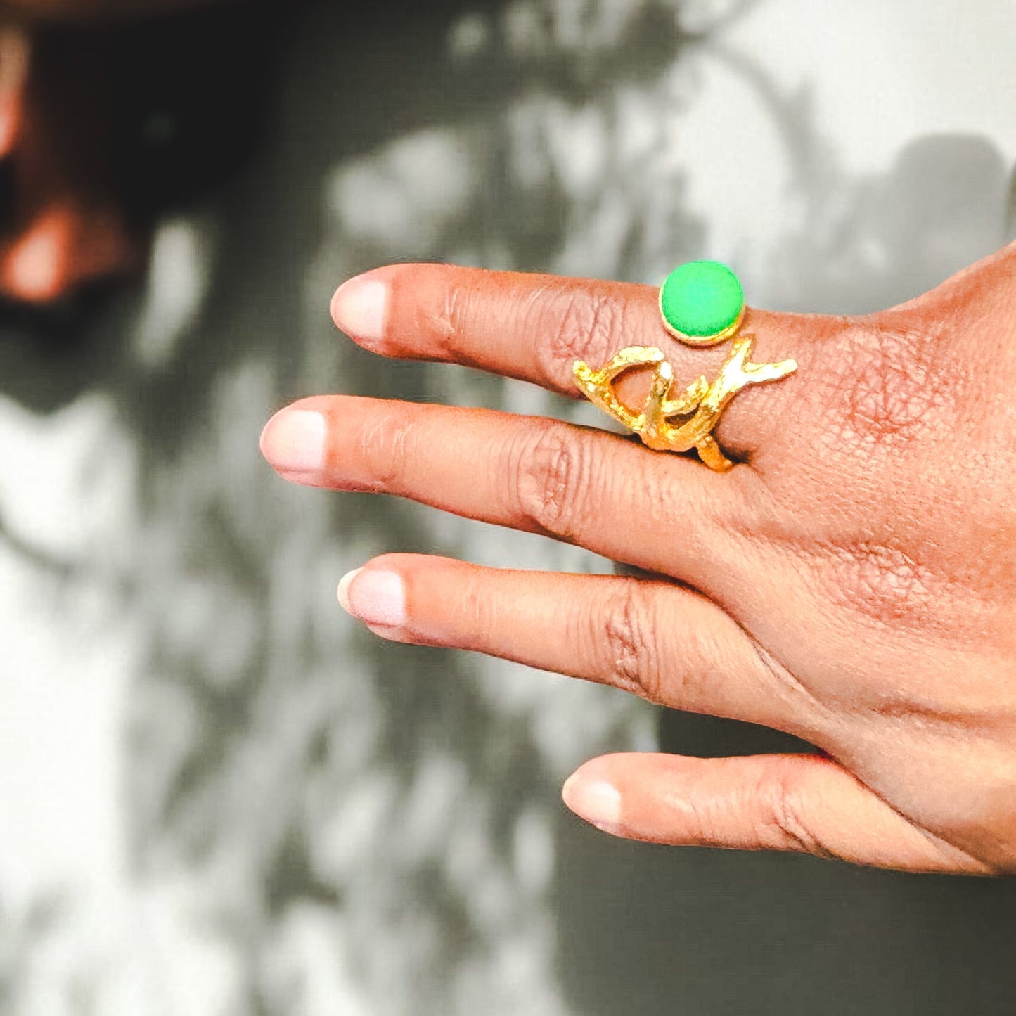 Bold Branch Gold Tone Ring