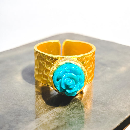 Wide Band Rose Ring