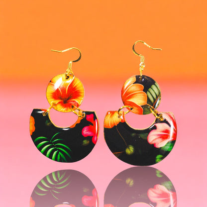 Vibrant Tropical Recycled Earring