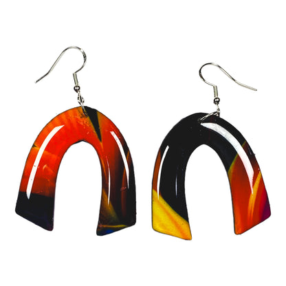 Glowing Sunset Arched Earrings