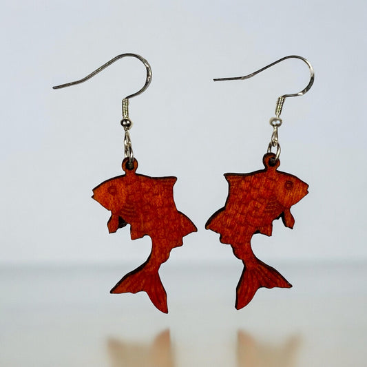 925 Sterling Coi Fish Earring