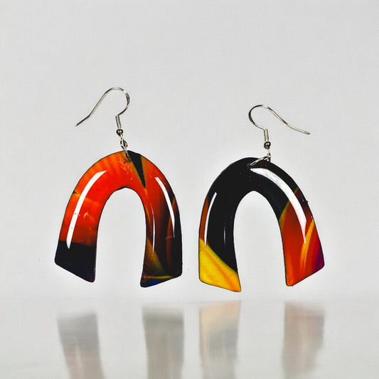 Glowing Sunset Arched Earrings